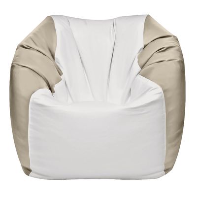 Ocean-Tamer Round Marine Boat-Bean Bag, White/Tan (Medium)