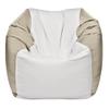 Ocean-Tamer Round Marine Boat-Bean Bag, White/Tan (Medium) view 1