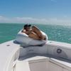 Ocean-Tamer Round Marine Boat-Bean Bag, White/Fighting Lady (Medium) view 4