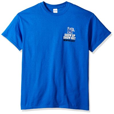 NCAA Memphis Tigers Football Schedule 2017 Short Sleeve Shirt, Large, Royal