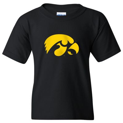 Iowa Hawkeyes Primary Logo Youth T-Shirt - Medium - Black