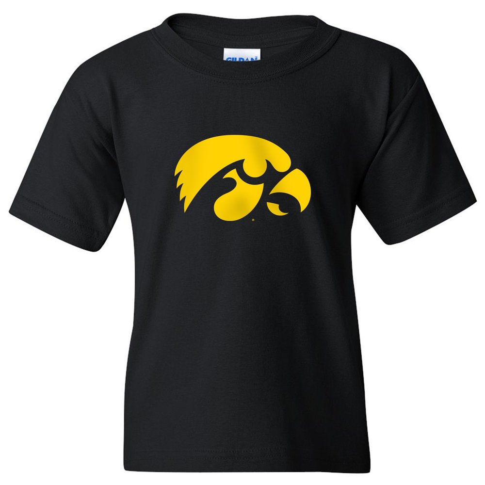 Iowa Hawkeyes Primary Logo Youth T-Shirt - Medium - Black