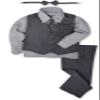 Johnnie Lene JL40 Pinstripe Boys Formal Dresswear Vest Set (3T, Gray/Silver)