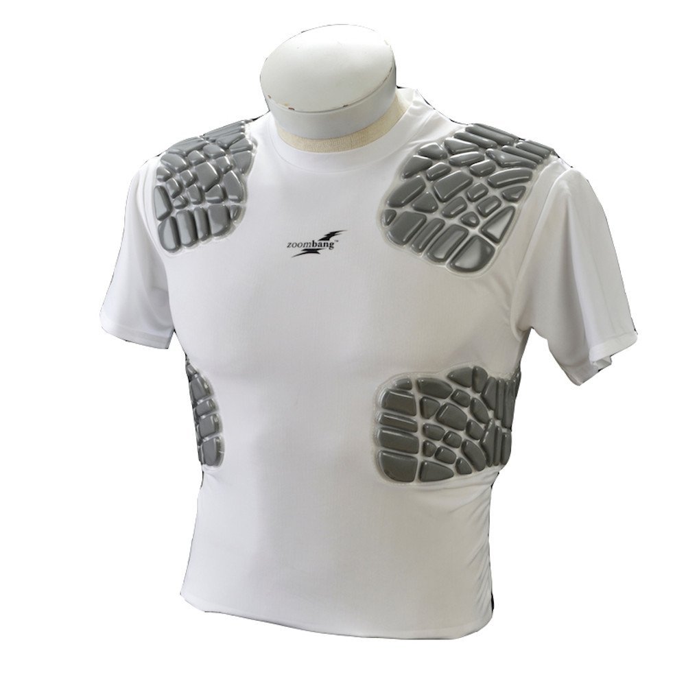 Zoom Bang Shoulder Rib Combo Shirt Adult (Size AL) White