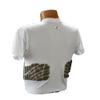 Zoom Bang Shoulder Rib Combo Shirt Adult (Size AL) White view 2