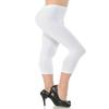 7Wins Women's Solid Cotton Lycra Yoga Capri Leggings S - Plus Size (1X, White) view 2