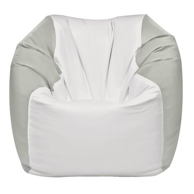 Ocean-Tamer Round Marine-Boat Bean Bag, White/Gray (Medium)