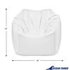 Ocean-Tamer Round Marine-Boat Bean Bag, White/Gray (Medium) view 2