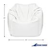 Ocean-Tamer Round Marine Boat-Bean Bag, White/Iceblue (Medium) view 3