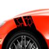 Rock Fender Hash Mark Bars Vinyl Racing Stripes Graphic Decals 4" (Fits Chevy Corvette C6) Both Sides - Yellow view 1