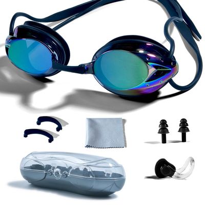 PHELRENA Swimming Goggles, Professional Swim Goggles Anti Fog UV Protection No Leaking for Adult Men Women Kids