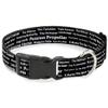Plastic Clip Collar - Verbiage Sex Positions Black White - Narrow-Medium 8-12" view 1