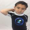 NEOcean Kids Rash Guard (Black / White, 4T) UV Protection view 1