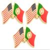 3 Portugal USA Friendship Flag Lapel Pins Pack of 3 Portuguese & American Double Flag Pin Badge view 1