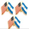 3 Nicaragua USA Friendship Flag Lapel Pins Pack of 3 Nicaraguan & American Double Flag Pin Badge view 1
