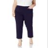 Alfred Dunner womens Allure Slimming Plus Size Stretch - Modern Fit Pants, Navy, 24 US view 1