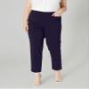 Alfred Dunner womens Allure Slimming Plus Size Stretch - Modern Fit Pants, Navy, 24 US view 3