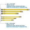 Dog Collar Seatbelt Buckle Measuring Tape Yellow Black Red 18 to 32 Inches 1.5 Inch Wide view 3