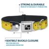 Dog Collar Seatbelt Buckle Measuring Tape Yellow Black Red 18 to 32 Inches 1.5 Inch Wide view 4