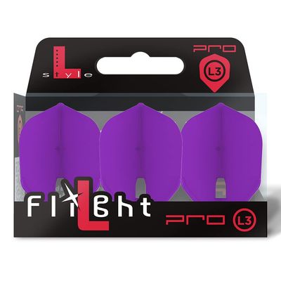 LSTYLE Dart Flights - L3 PRO Shape - Deep Purple | Set of 3 | for Soft & Steel Tip Darts