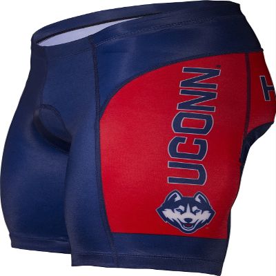 Adrenaline Promotions NCAA Connecticut Huskies Men's Cycling Shorts, Large, Navy