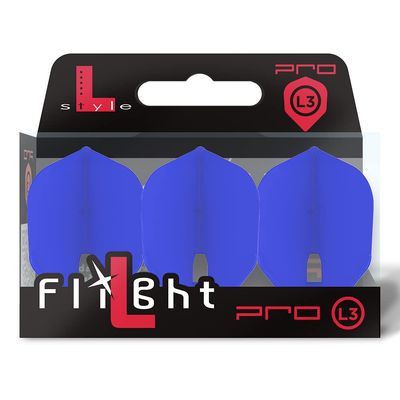 LSTYLE Dart Flights - L3 PRO Shape - Blue | Set of 3 | for Soft & Steel Tip Darts