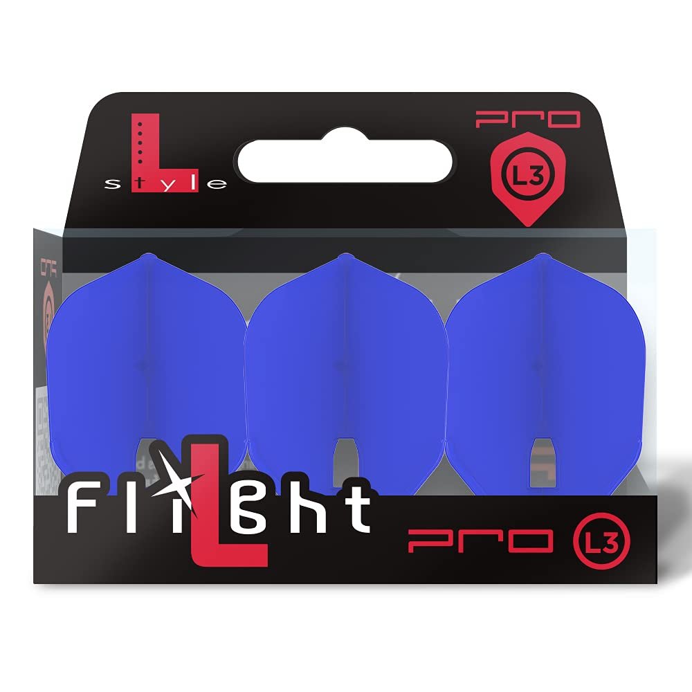 LSTYLE Dart Flights - L3 PRO Shape - Blue | Set of 3 | for Soft & Steel Tip Darts