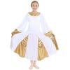 Danzcue Girls Praise Robe Dress (8-10, White-Gold) view 1