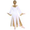 Danzcue Girls Praise Robe Dress (8-10, White-Gold) view 3