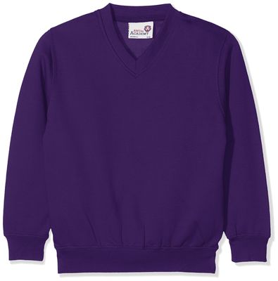 AWDis Academy AC03J Kids Academy V-Neck Sweatshirt - Academy Purple - 9-10 Years