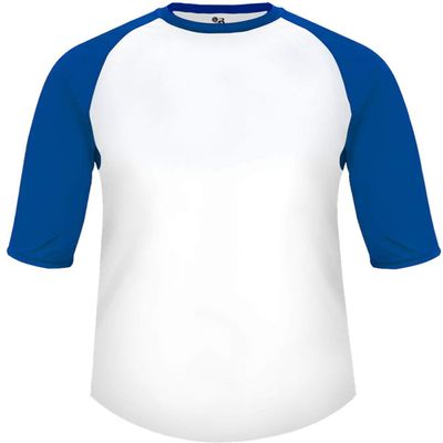 B-Baseball Youth Tee White/Royal Blue X-Small