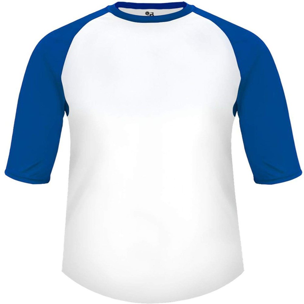 B-Baseball Youth Tee White/Royal Blue X-Small