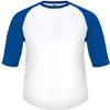 B-Baseball Youth Tee White/Royal Blue X-Small view 2