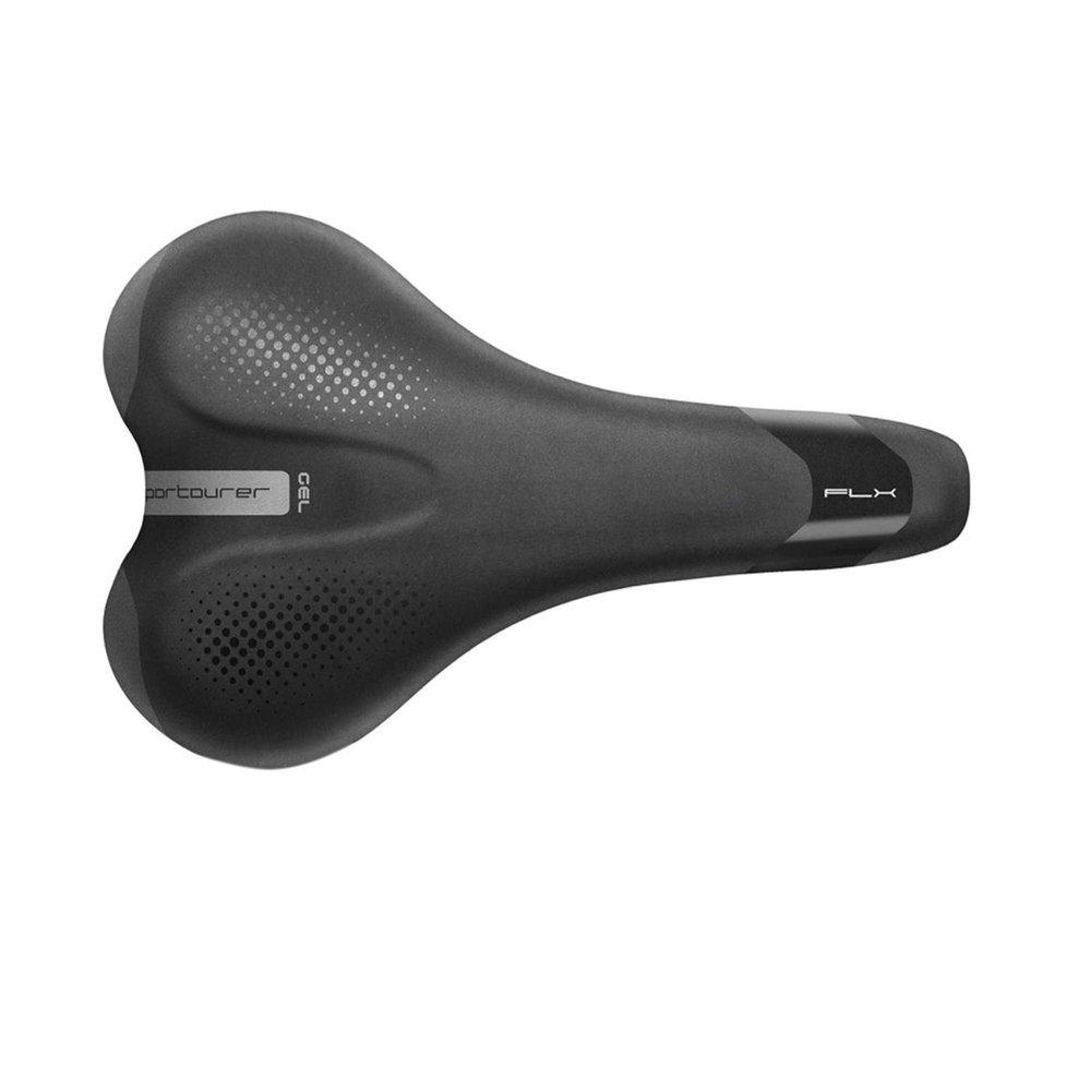Sportourer Women's Garda Gel FeC Alloy Saddle, Soft Touch Hi-Viz, Large