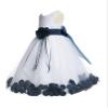ekidsbridal Floral Rose Petals White Flower Girl Dress Pageant Dresses Junior Flower Girl Dress Birthday Girl 007 6 view 2
