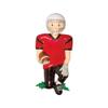 Red Jersey Football Player Personalized Christmas Ornament view 1
