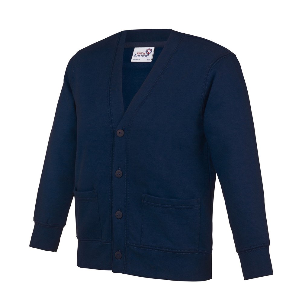AWDis Academy AC02J Kids Academy Cardigan - Academy Navy - 3-4 Years