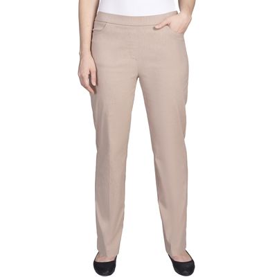 Alfred Dunner womens Allure Slimming Plus Size Short Stretch - Modern Fit Pants, Tan, 24 US