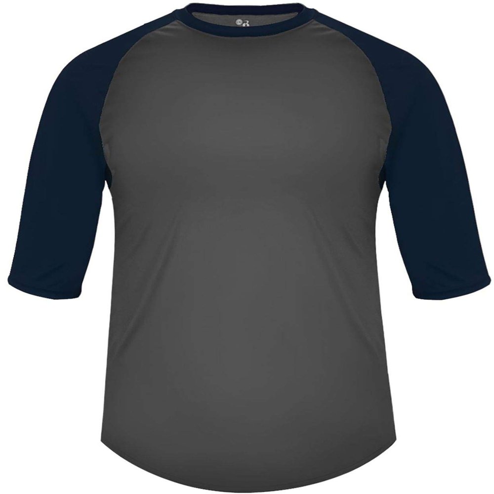 B-Baseball Youth Tee Graphite/Navy X-Small