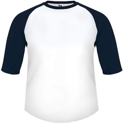 B-Baseball Youth Tee White/Navy X-Small