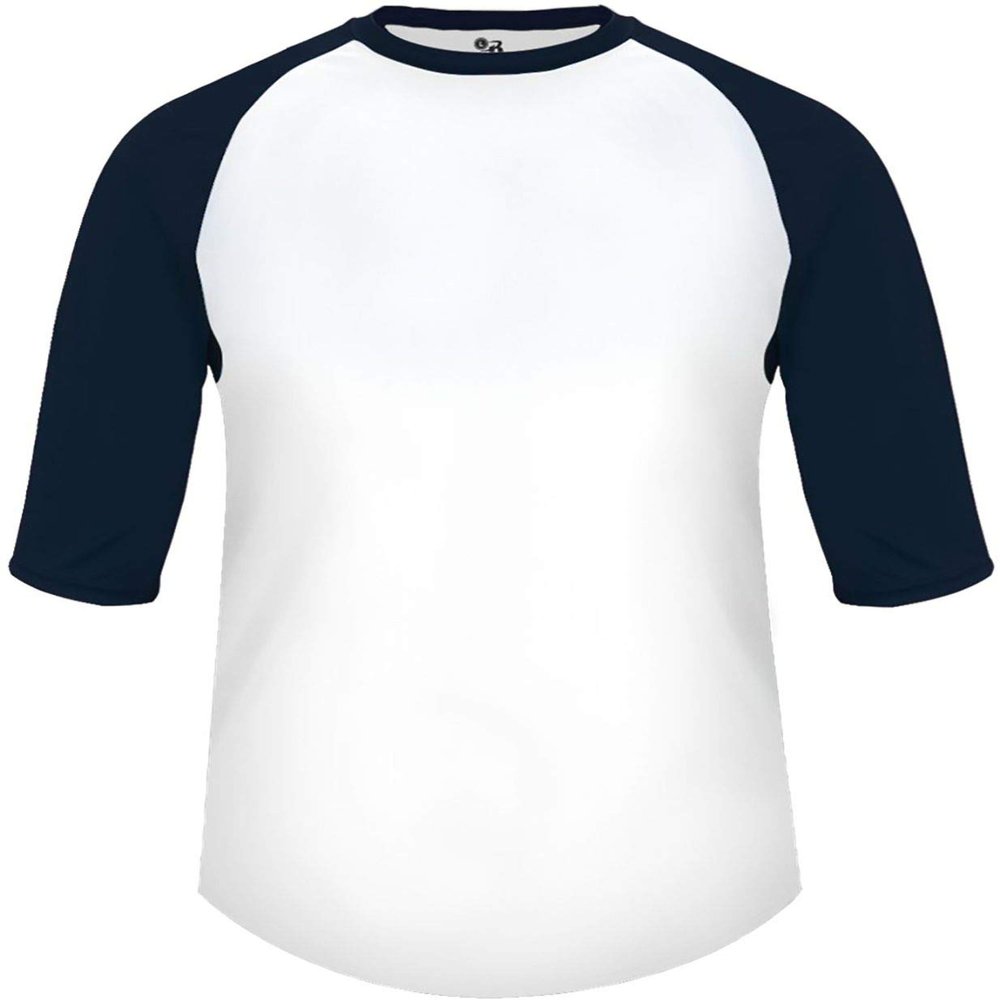 B-Baseball Youth Tee White/Navy X-Small