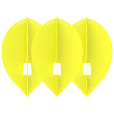 LSTYLE Dart Flights: L2 PRO Teardrop - for Soft Tip and Steel Tip Darts - Yellow