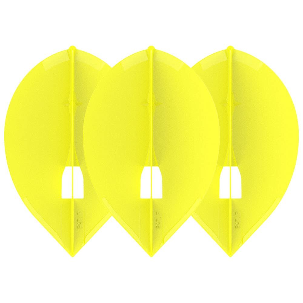 LSTYLE Dart Flights: L2 PRO Teardrop - for Soft Tip and Steel Tip Darts - Yellow