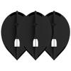 LSTYLE Dart Flights: L2 PRO Teardrop - for Soft Tip and Steel Tip Darts - Black view 1