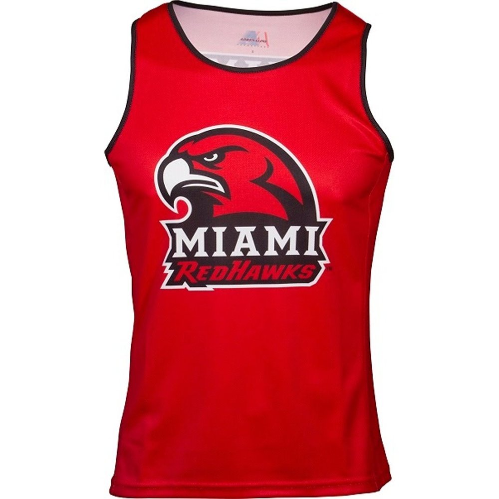 Adrenaline Promotions NCAA Miami (Ohio) Redhawks Men's Run/Tri Singlet, 3X-Large, Red