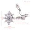 Grace Jun Bridal AAA Cubic Zirconia Clip on Earrings Non Piercing Copper Material Flower Earrings (platinum plated) view 3