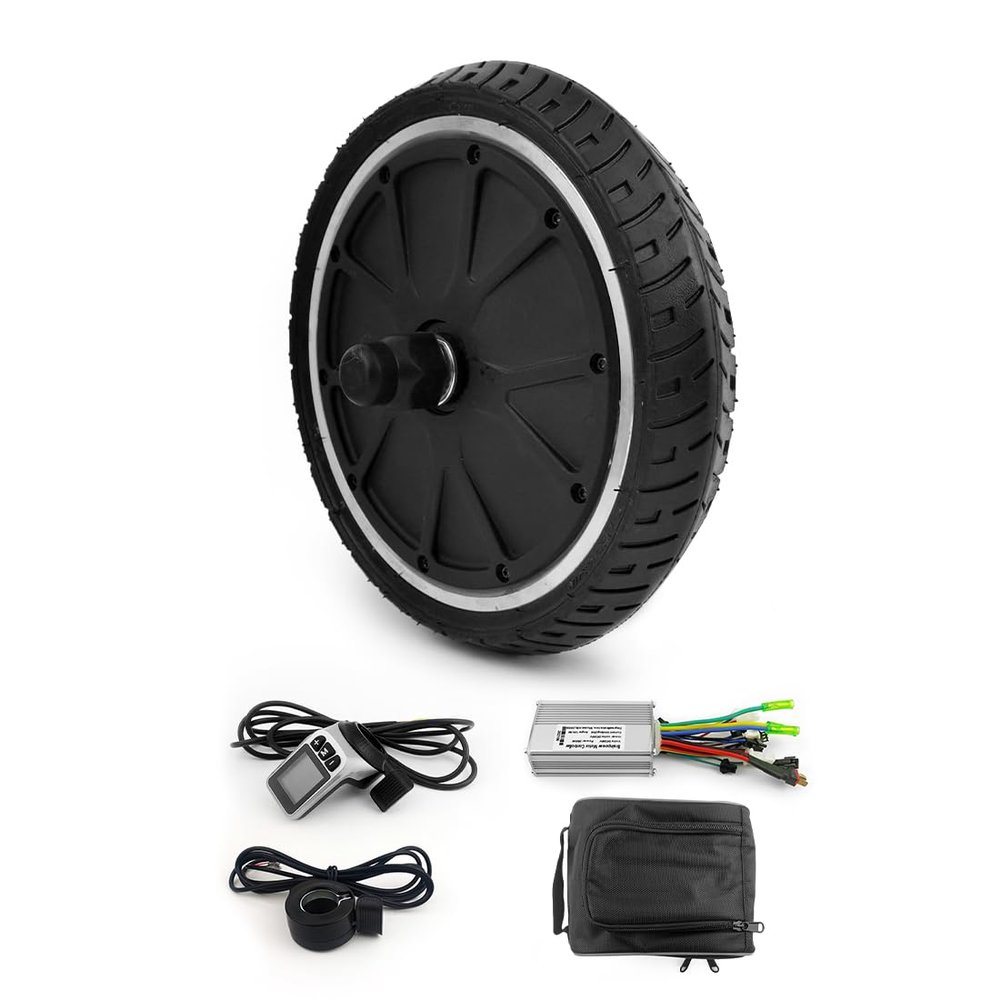 250W Scooter Motor Wheel Conversion Kit Mini Bike 45mm Motor Kit Wuxing LCD Display Thumb Throttle And EBS Thumb Brake (48V)