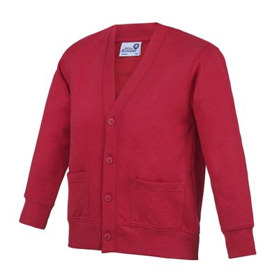 AWDis Academy AC02J Kids Academy Cardigan - Academy Red - 5-6 Years