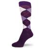 Spotlight Hosiery Men's Argyle Dress Socks-Purple/Lavender/White view 1