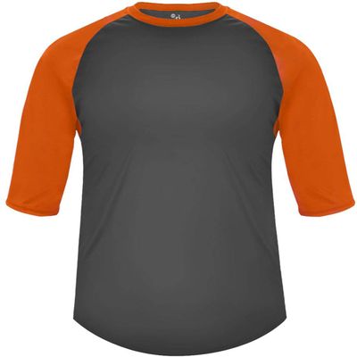 B-Baseball Youth Tee Graphite/Burnt Orange X-Small
